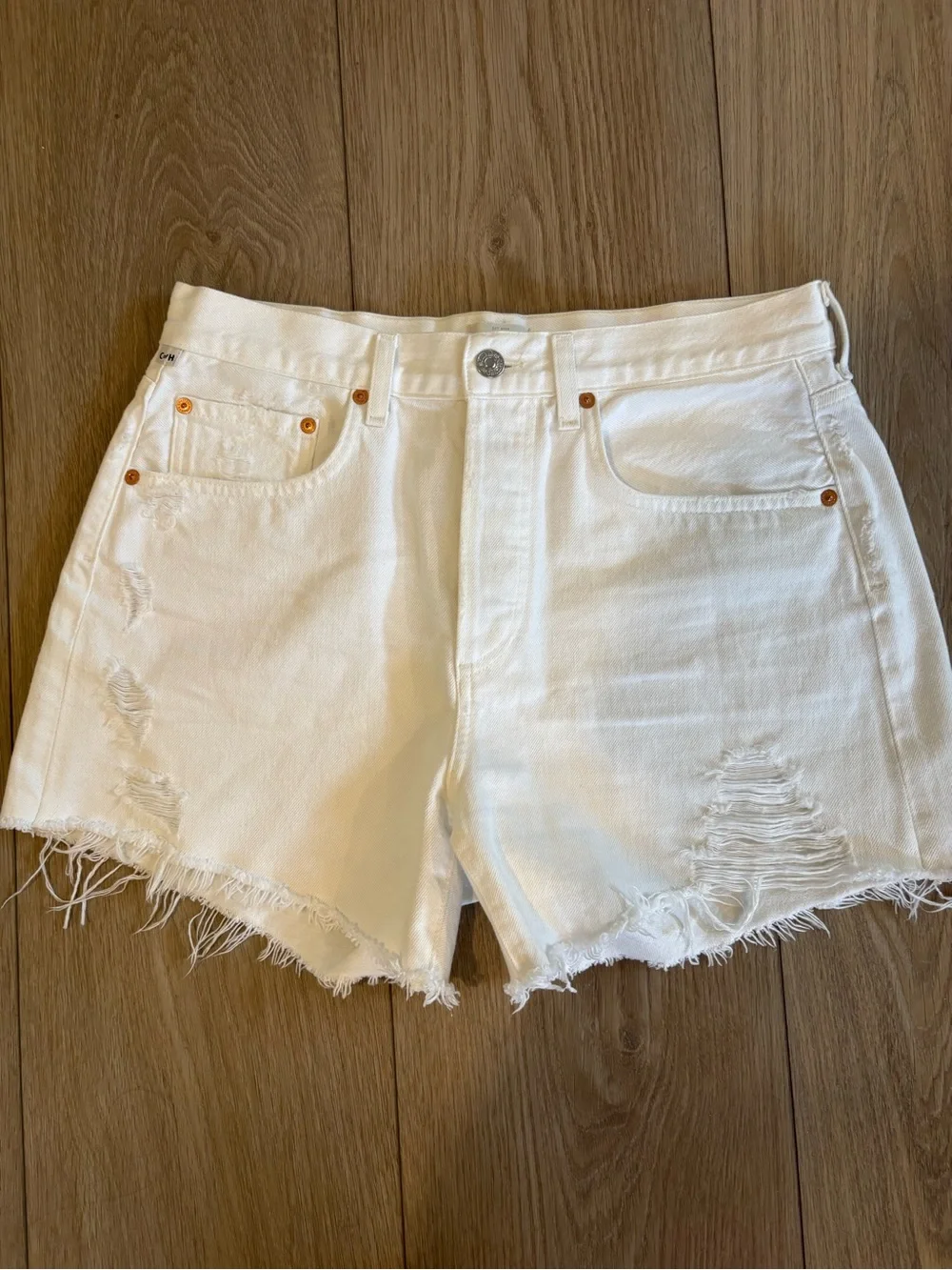 Citizens of Humanity White Denim Shorts Size 28